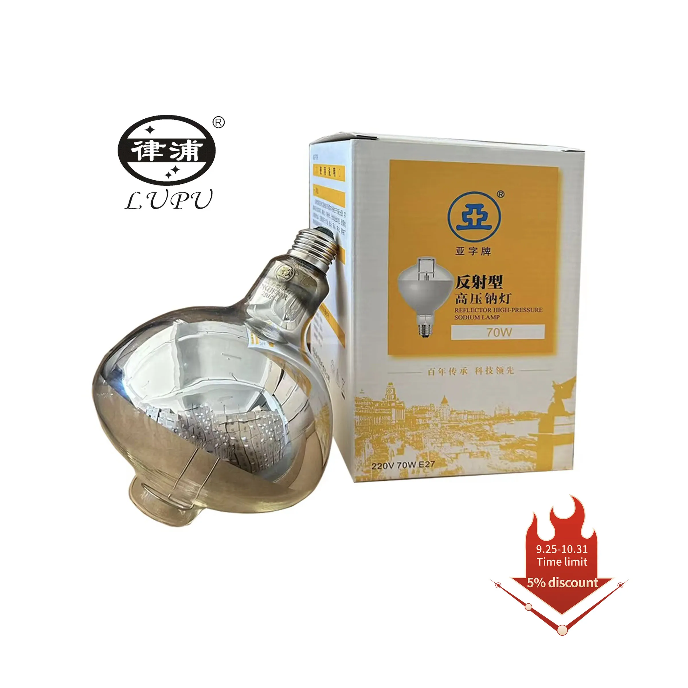 NGF70R 70W Energy conservation Factory direct sales High-Pressure Sodium Metal Halide Lamp with Reflective Features