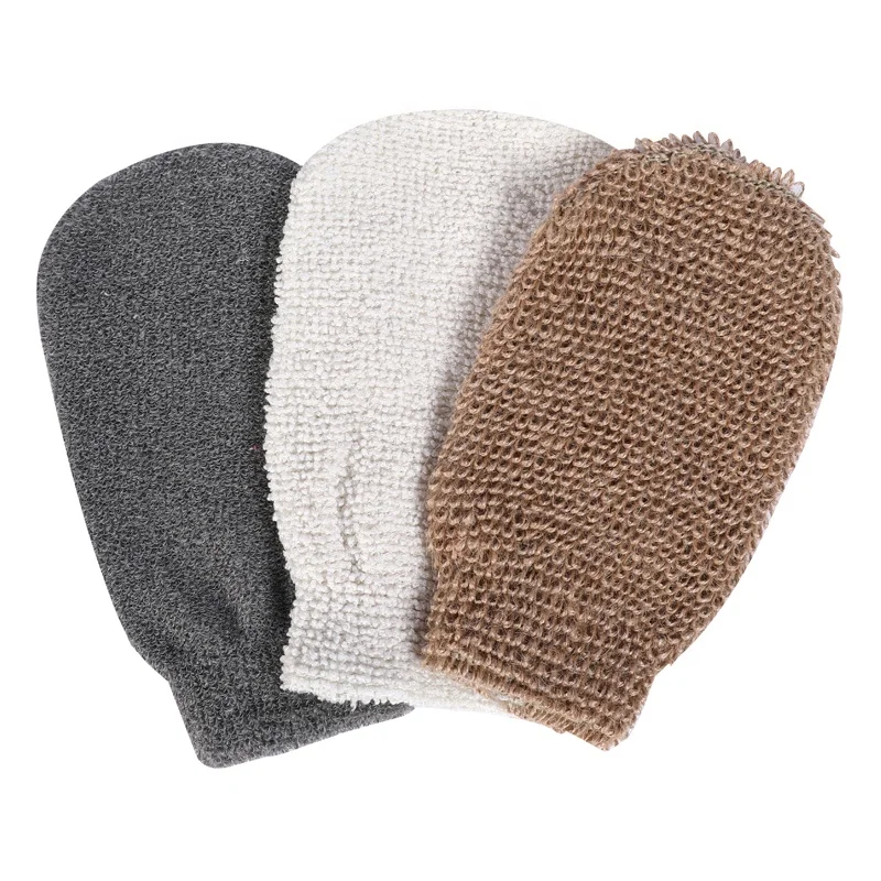 Novel Hemp Bath Makeup Remover Glove Bath Natural Sponge Set Bath Shower Cleaning Sponge Mitt Personal Care