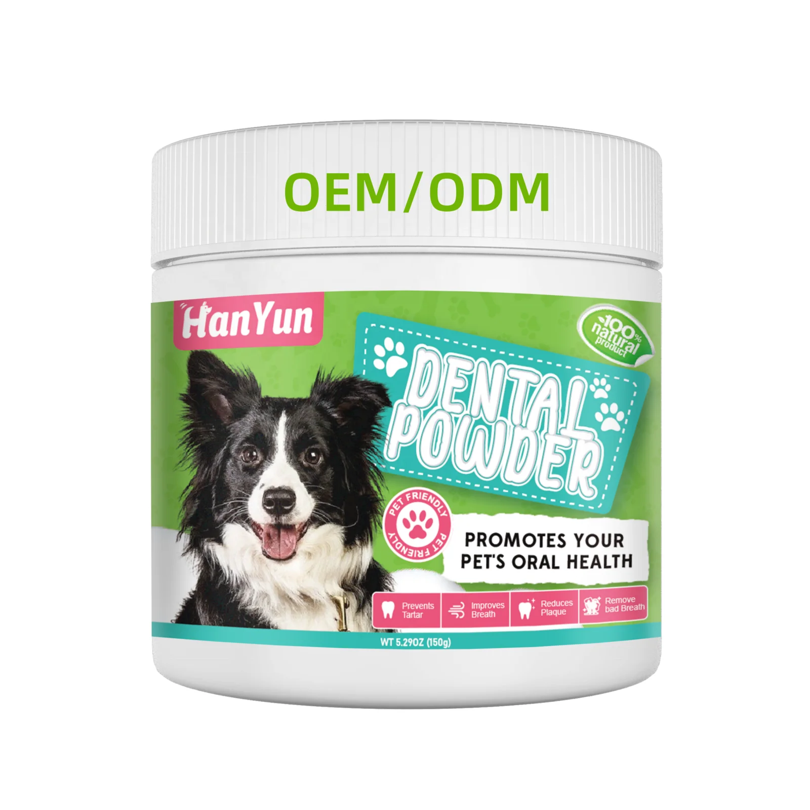 OEM ODM Private Label Natural Pet Nutritional Supplement for Pet Dental Powder Support Dental Hygiene Helps Keep Breath Fresh