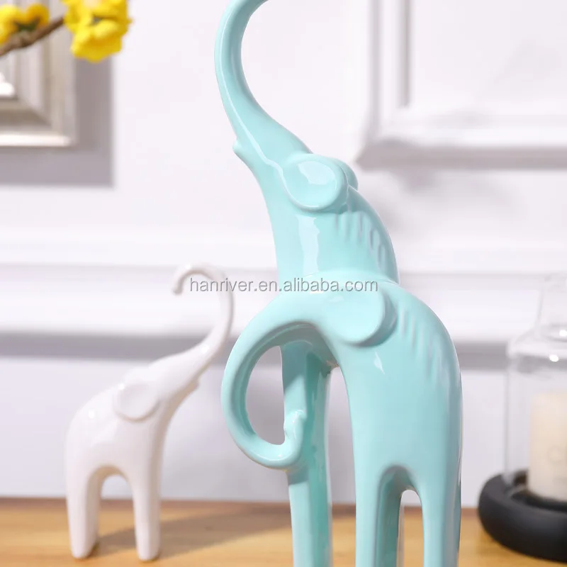 Top Selling Ceramic Porcelain Elephant Animal Figurine For Decoration