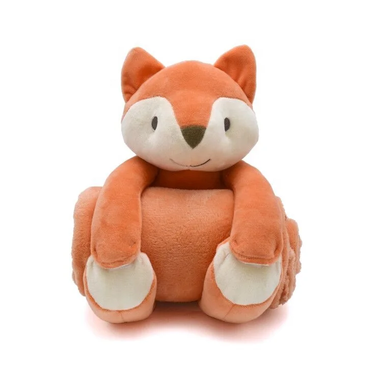 Low price custom multiple fox plush toy stuffed animal plush toy baby blanket for kids