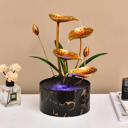 Creative Indoor & Outdoor Wall Waterfall Indoor Water Fountain Tabletop Metal Fountains Modern Wholesale Hotel Home Decor