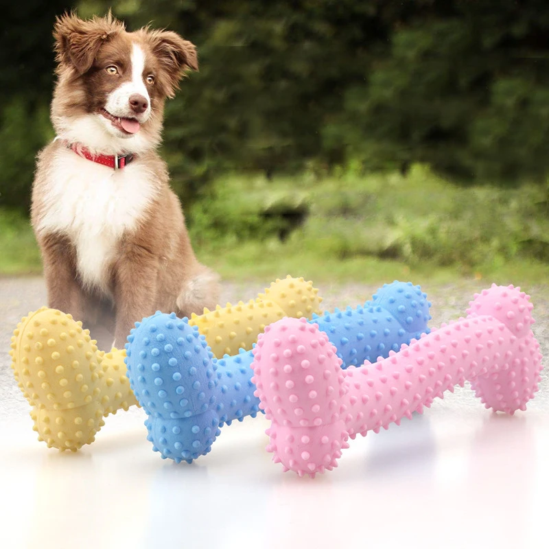 dog chew toy dogs bone dental care teeth cleaning eco friendly durable rubber dog toys