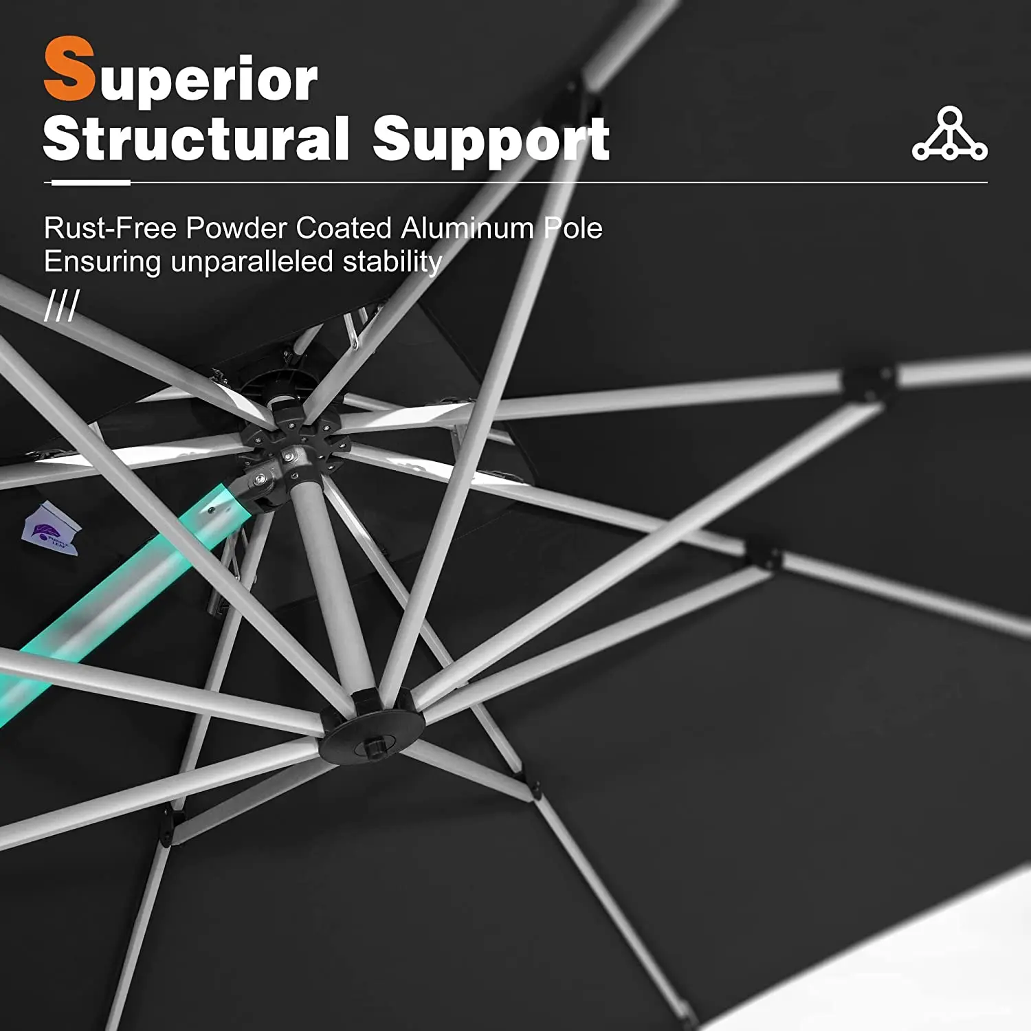 High Quality 3*3m Auto Royal Style Rotate 360 Design Garden Cantilever Sun Shade Outdoor Parasol Roman Umbrella
