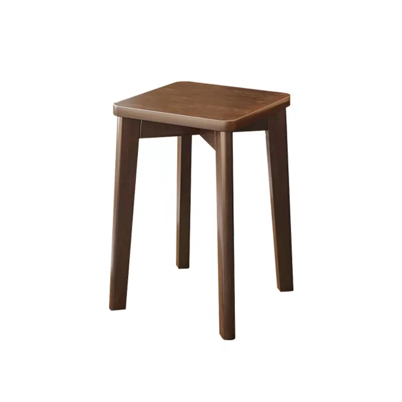 Wooden Dining Stool Simple Chinese Style Stackable Dining Stool