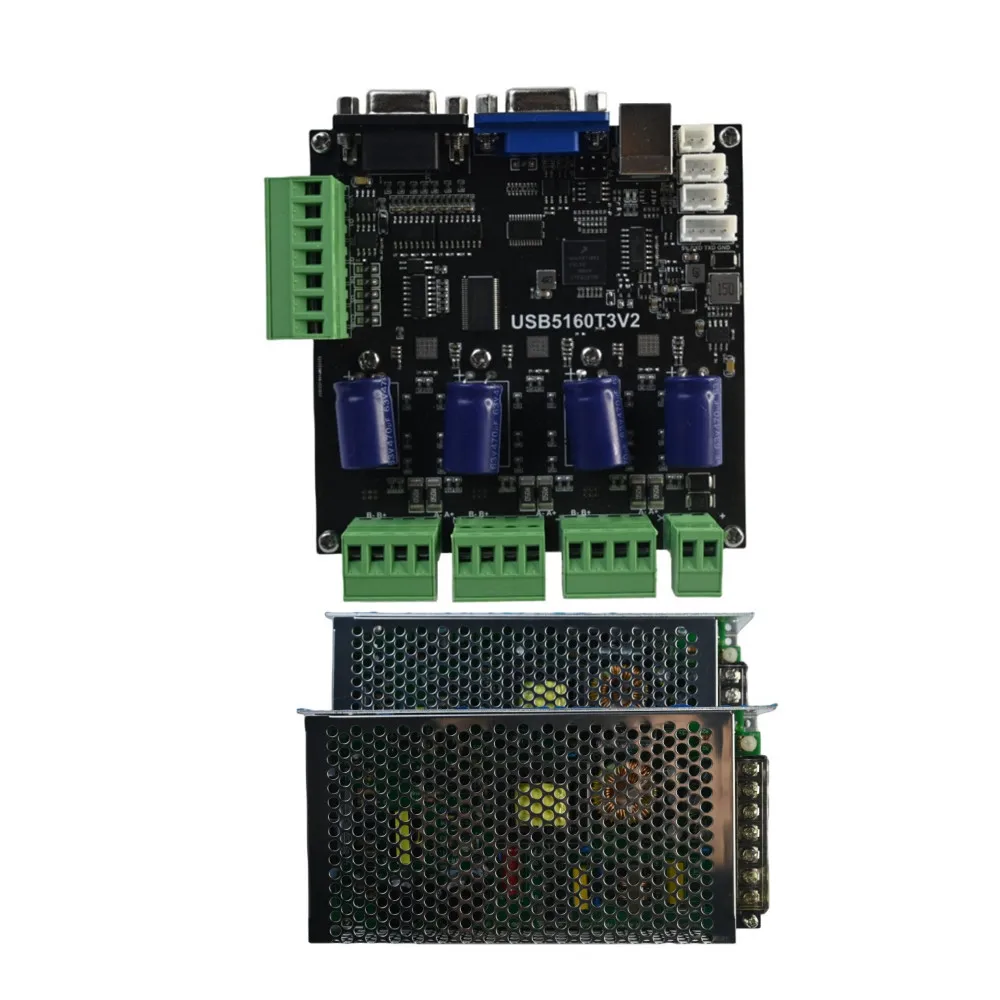 MACH3 USB Controller Board & Stepper Driver 2 In 1 Integrated Controller Kit 3/4/5/6Axis For CNC Milling Router 100W24VDC
