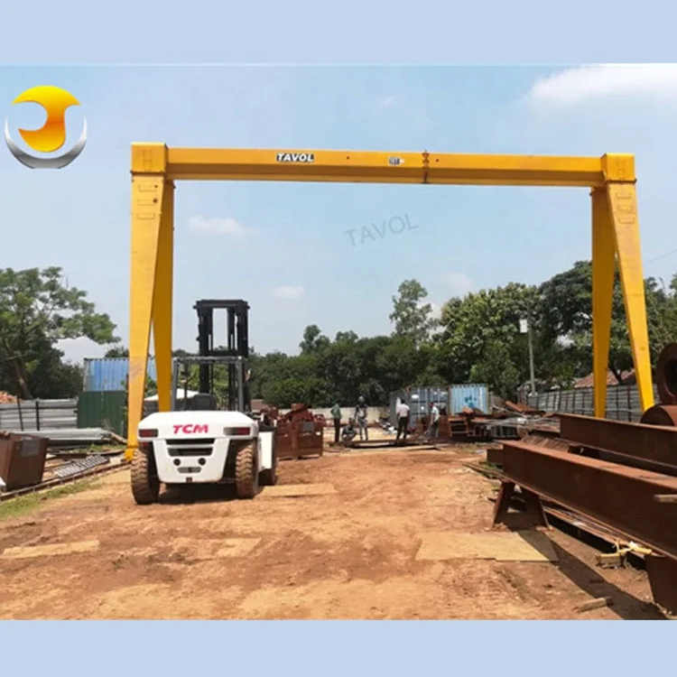 10t Gantry Crane  portable  gantry  crane  in Outdoor Span 50m Mobile Single Girder Gantry crane for Sale