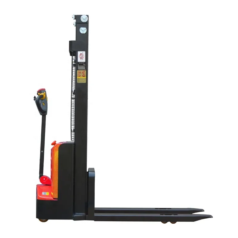 3.5m 1.5ton All electric Stacker Battery Standing Forklift Pallet Carrier Cart Electric Stacker With CE