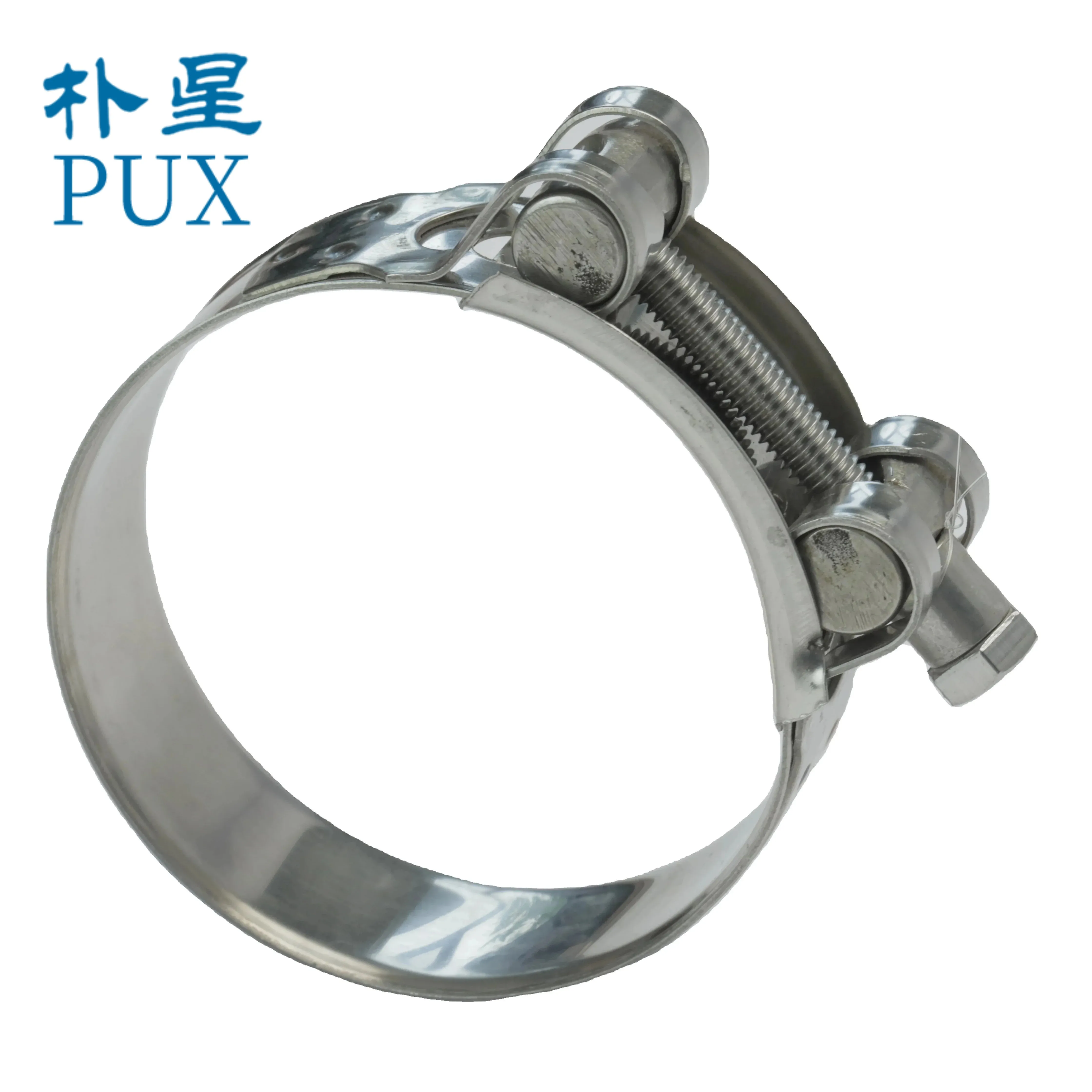 European Type Perforated Throat Band Heavy Duty High  Pipe Clamp Set 201 /304 Stainless Steel  Tube Hoop Water Hose Clamps
