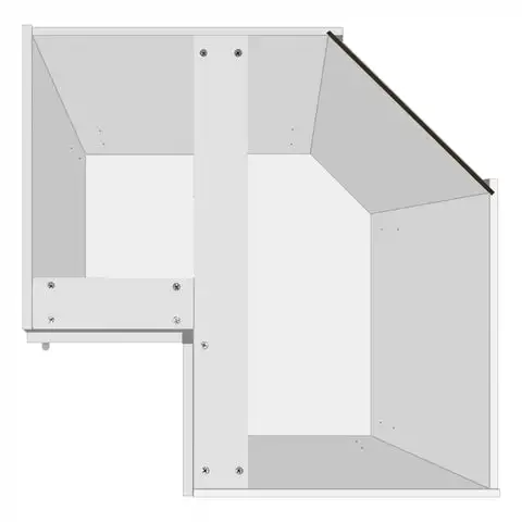 Chipboard Particle board Corner Kitchen Cabinet Matt White Base Module Modular Kitchen Cabinets