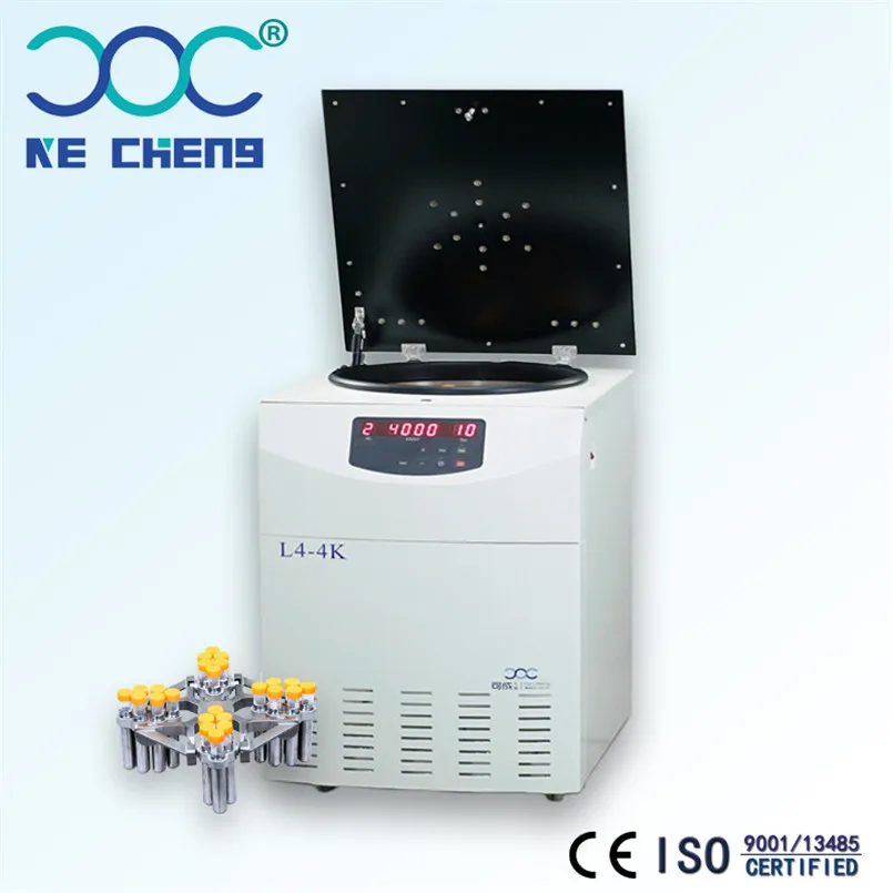KECHENG CHINA large capacity 4*750ml Less Noisily Widely Used Machine Blood Centrifuge for hospital