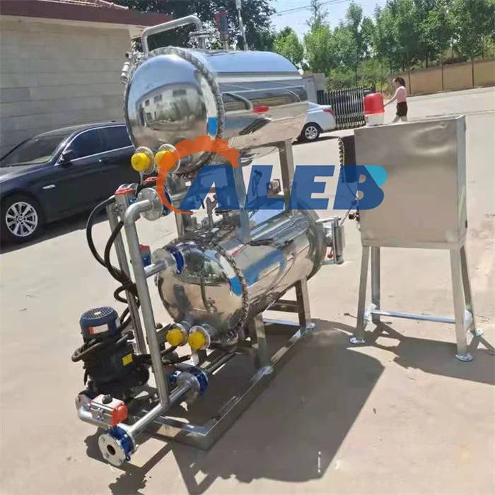 horizontal pressure steam vapor water spray olive beef meat tuna food canning pouch jars pouch