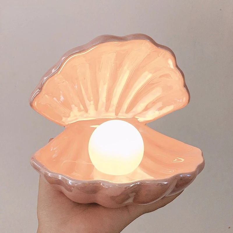 Hot Sales Decorative Kids Lights New Product Shell Pearl Nightlight Hight Quality Mini Night Lamp For Bedroom