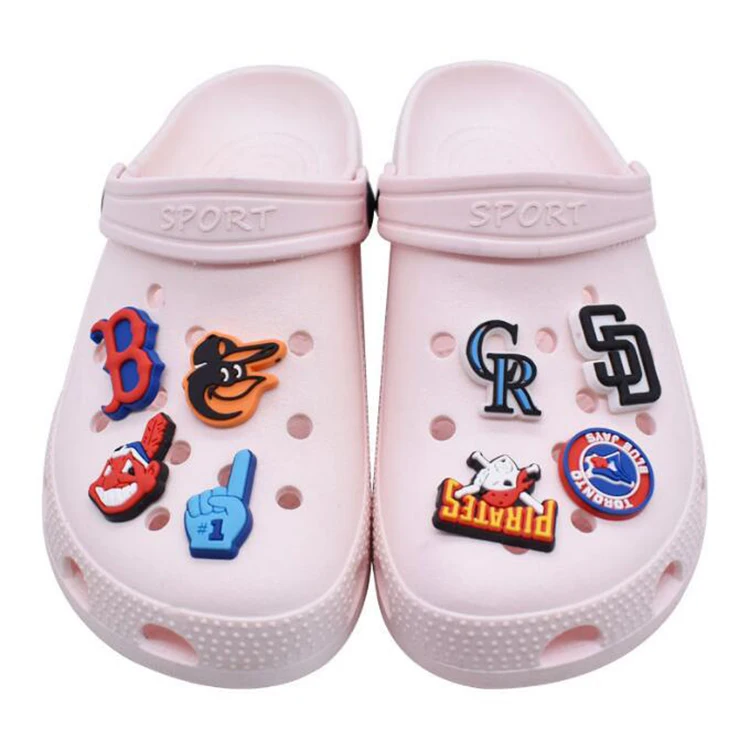 Fast delivery basketball Sports Team Croc Charms PVC NFL croc Shoe Charms for shoes decorations