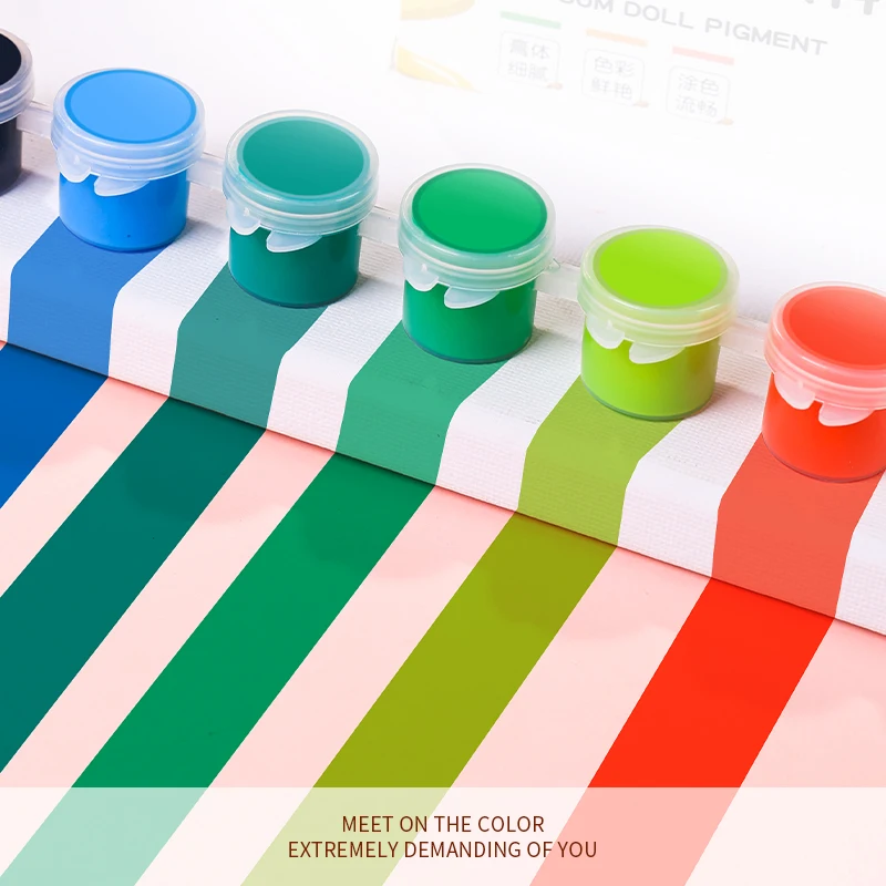 High Quality Paints Acrylic 24/48 Colors Paints Strips With Brush For Kids 5 Ml Acrylic Paint Set With Brush