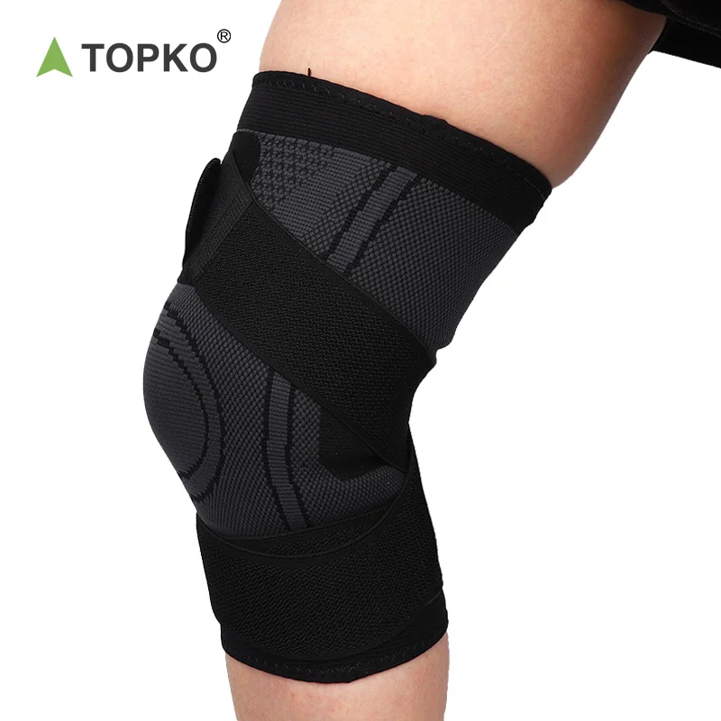 TOPKO Fitness High Quality Knitted Nylon Sports Knee Pad Knee Support Knee Brace