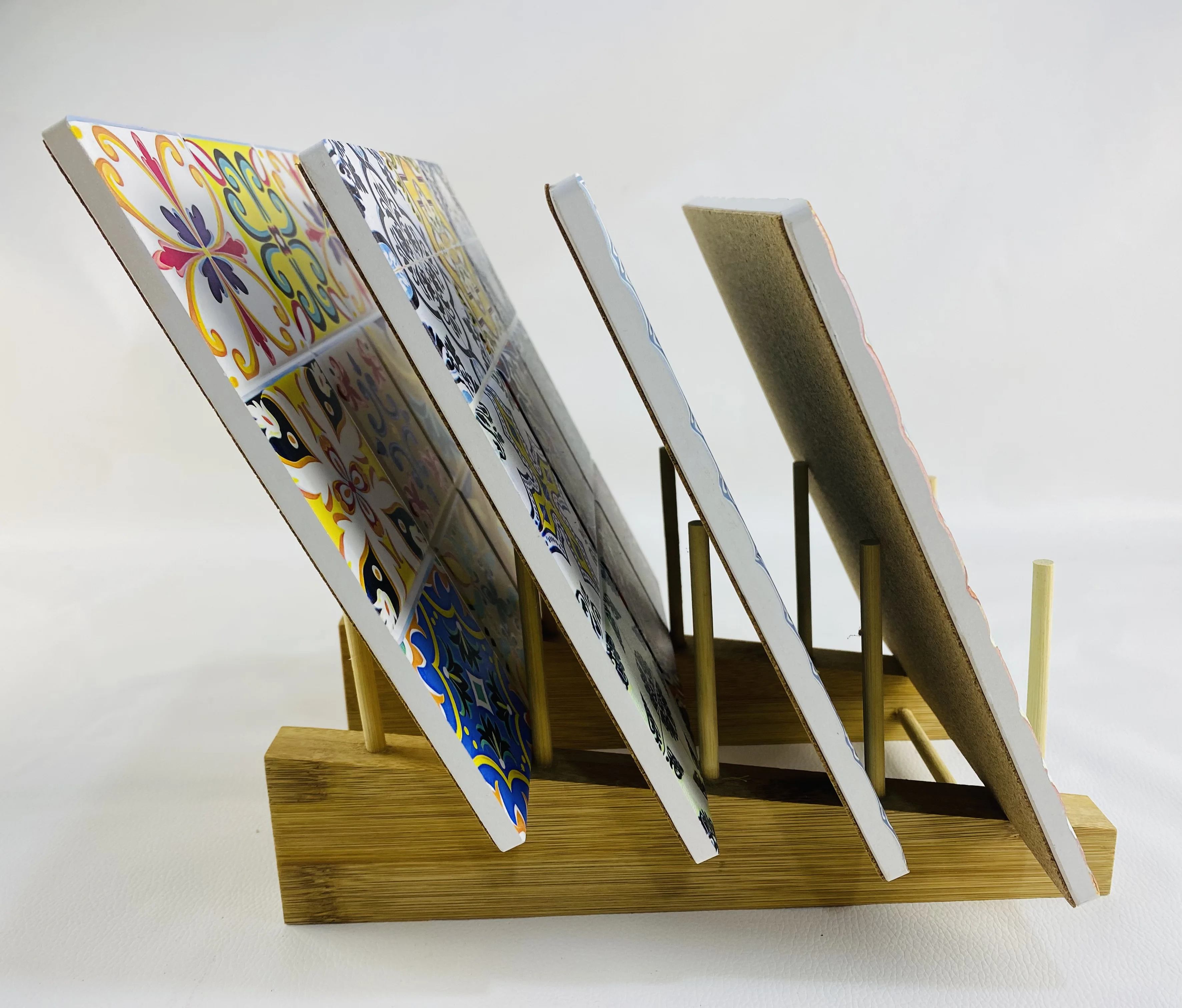 Square non-slip heat resistant custom oem design ceramic trivet coloring placemats dining table hot pot mats&pads for hot dishes