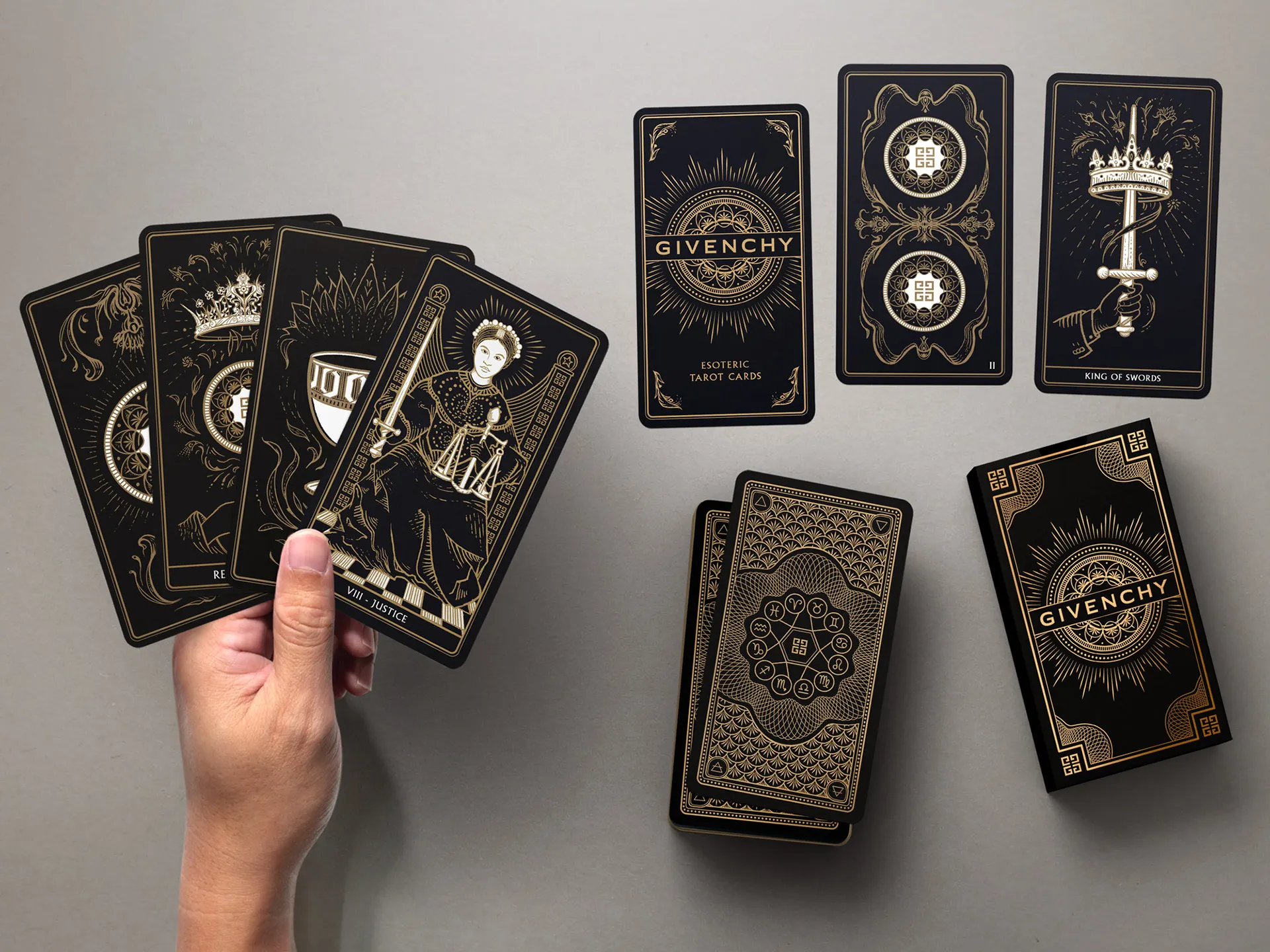 Tarot Custom Design Printed Paper Playing Cards Fashion Vintage Classic GIVENCHI