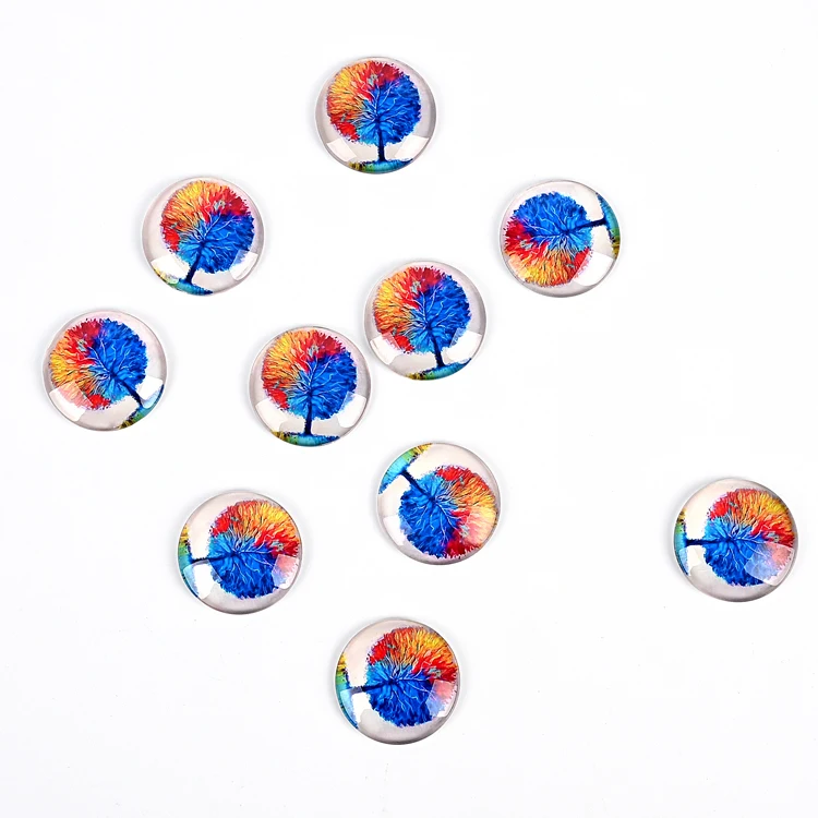 Home decoration customized wholesale glass fridge magnet refrigerator magnetic stickers