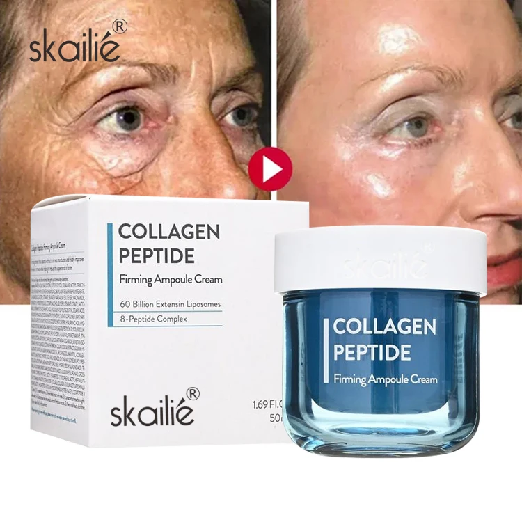 Private Label Organic Vegan Skin Care Moisturizing Face Cream Anti-Wrinkle Firming Anti Aging Collagen Peptides Cream