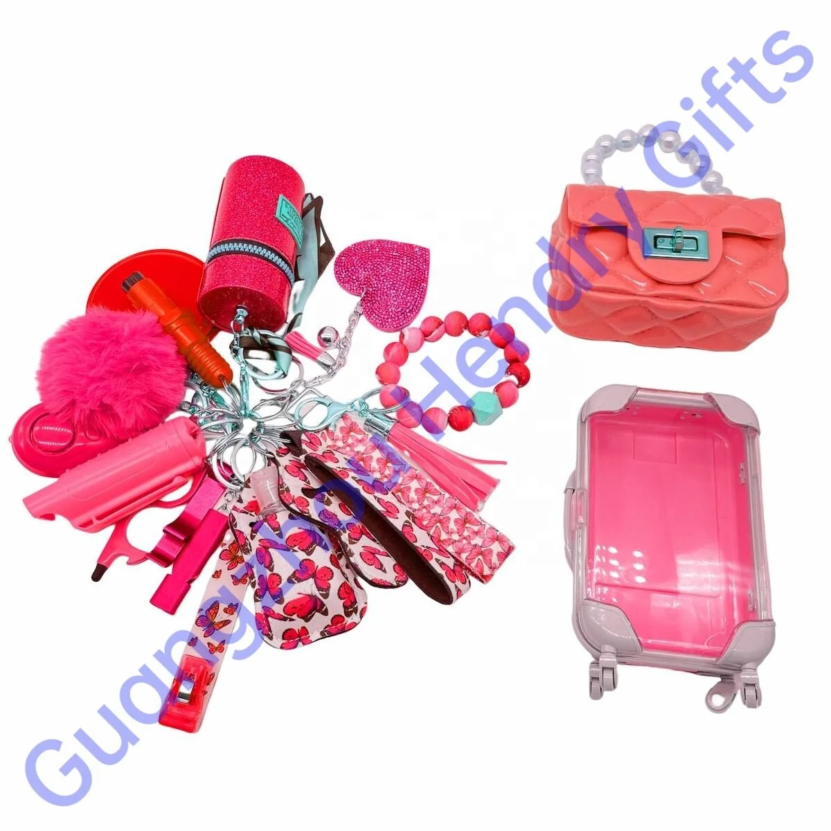 Promotional Self-defense Tool Custom PU Leather Wristband Lanyard Keyring Metal Bottle Opener Self Defense Set Supplies Keychain