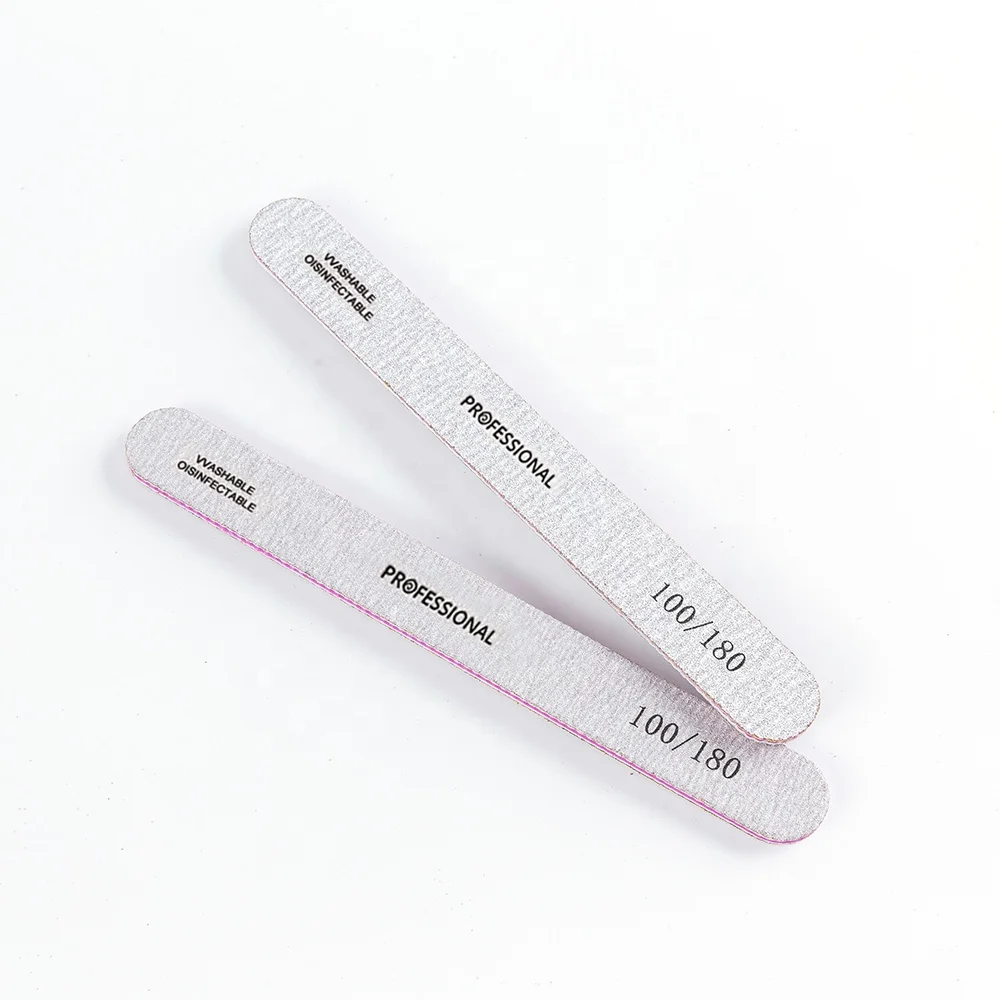 25 PCS Professional Logo Washable Nail File Zebra Moon Sanding File 100/180/240
