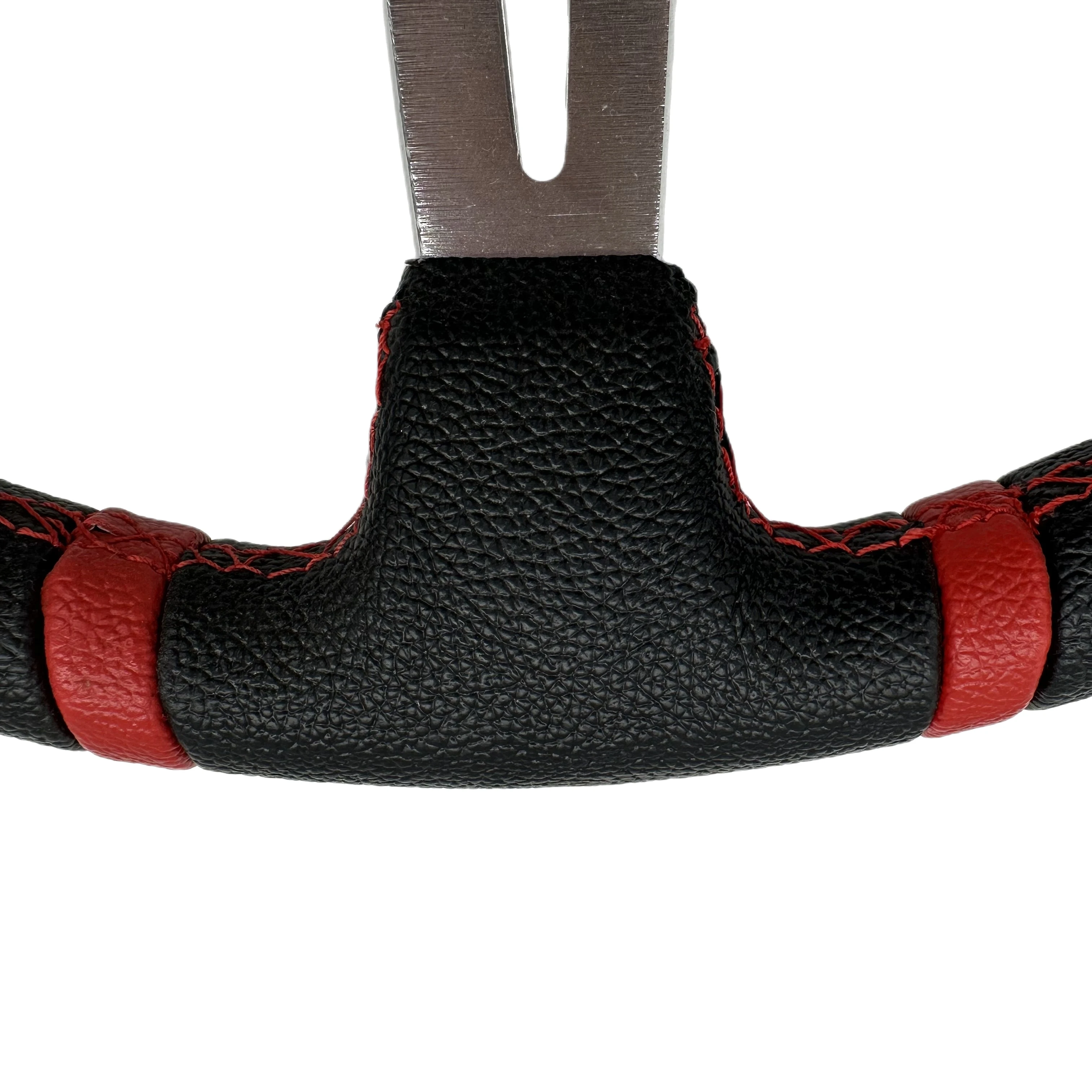 Universal 350 MM Deep Dish 95 MM PVC Leather Sports Racing Steering Wheel With Horn