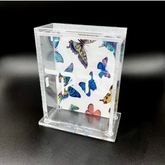 Factory customized Acrylic Octagonal Lucite Donation Boxes Charity With Lip Tzedaka Charity Box Acrylic money box