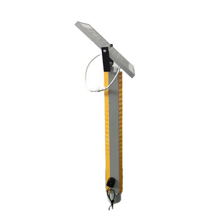 GPS Synchronized Solar Traffic Warning Lights Road Bollard Side Lights Flexible Outline Yellow Flashing Fog Durable Glass PC