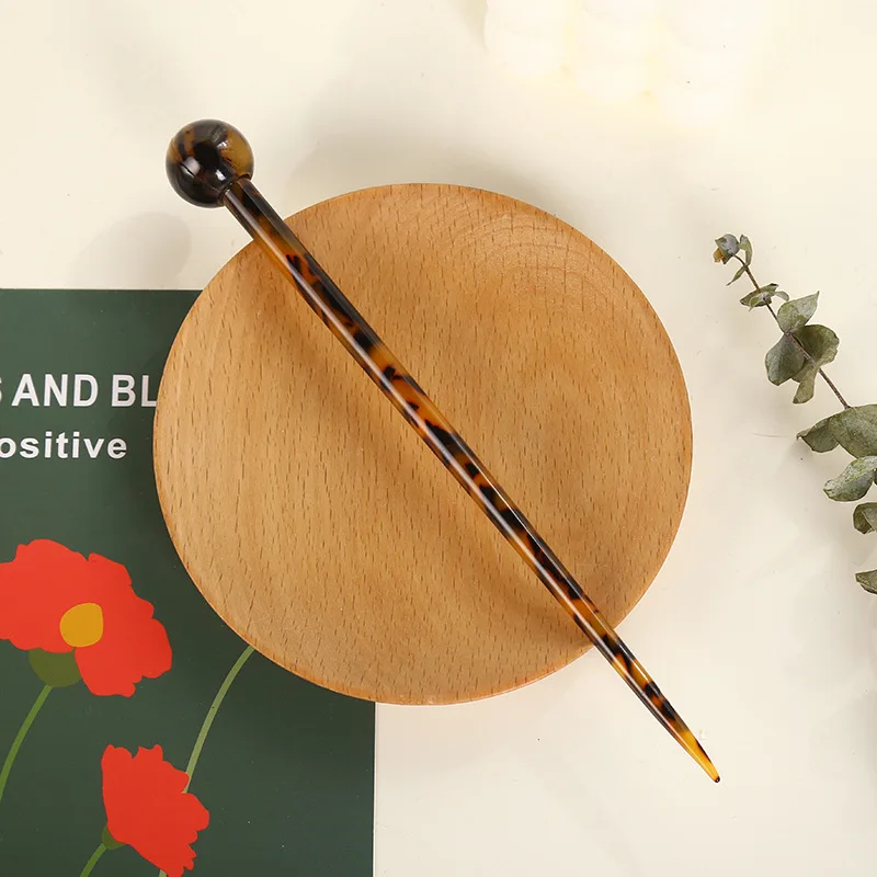 Acetate Thick Luxury Hair Stick Wand Chinese Traditional Hairpins Acid Korean Chopsticks Girls