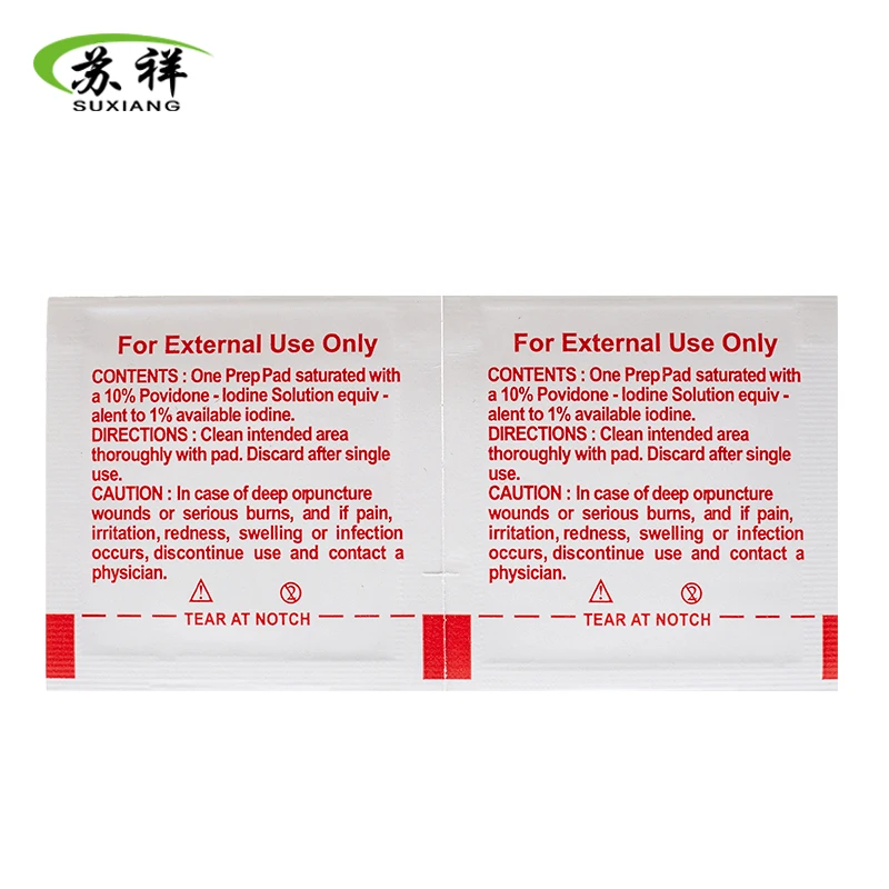 Disposable Antiseptic Custom Design Povidone Iodine Prep Pads