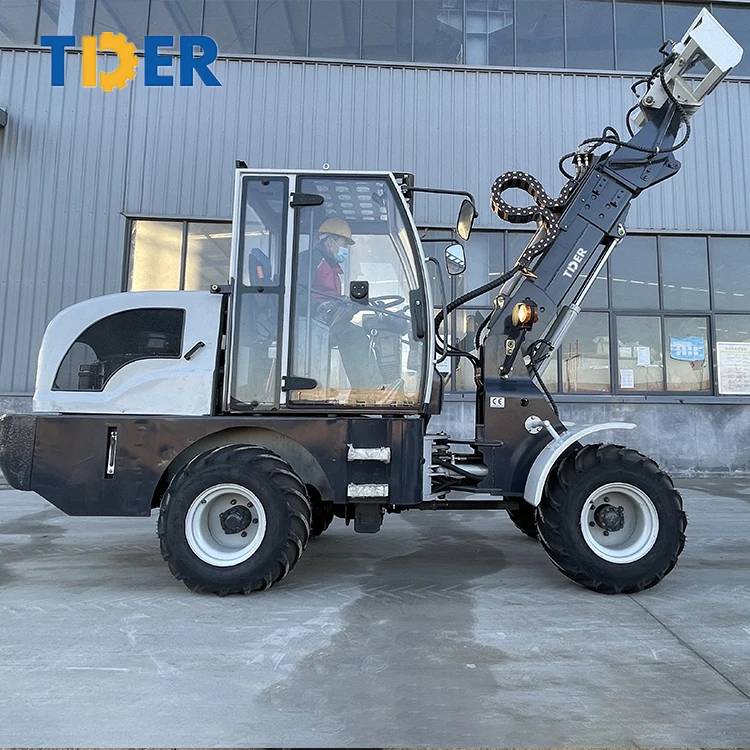 TDER telehandler wheel loader telescopic 1 1.5 1.8 2 2.5ton 3.5 4t ton mini loader small wheel telescopic loader for sale