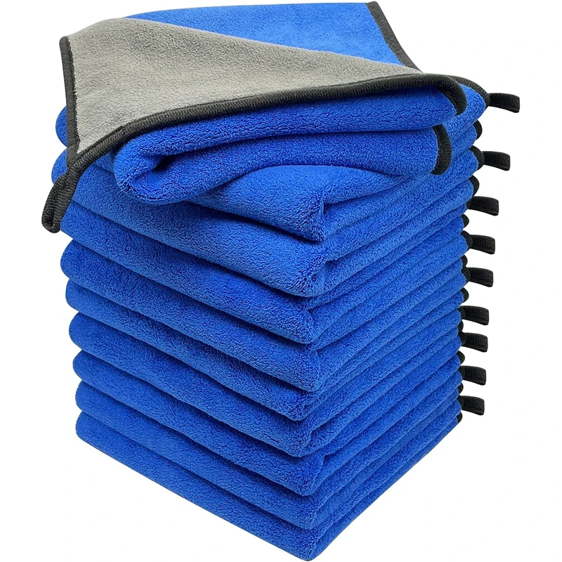 Wholesale auto care 800gsm plush car drying towel double sided synthetic towels for cars