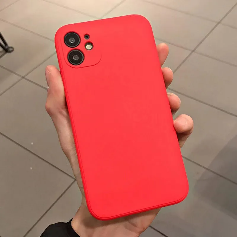 Original Custom Color Logo Liquid Soft Silicone Shockproof Protective Phone Case For IPhone 14 11 12 13 Pro Max Phone Case