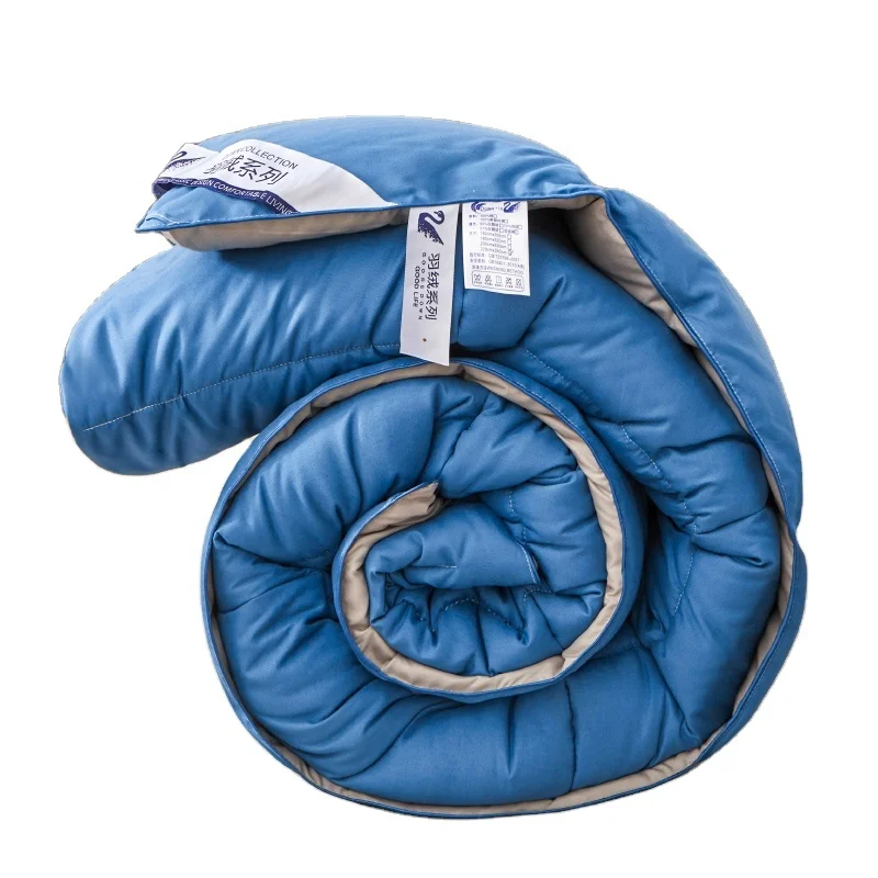 Wholesale Hotel White Fat Comforter Feather Fabric Alternative Quilt Bed Comforter Super Soft Polyester Fiber Bedding Duvet
