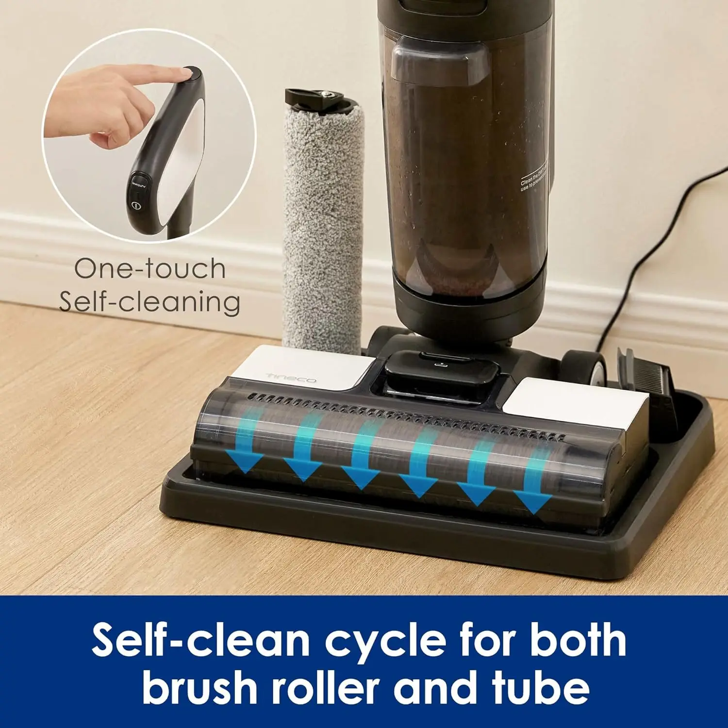 Floor ONE S3 Breeze Cordless Hardwood Floors Cleaner, Lightweight Wet Dry Vacuum Cleaners for Multi-Surface Cleaning