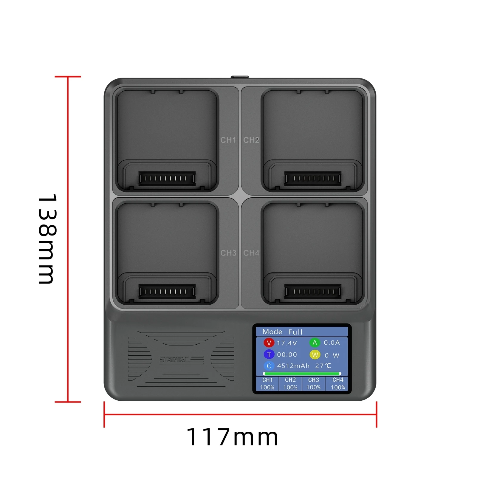 4 in 1 Drone Charging power station 65W USB-C PD fast charge state monitor Color Screen Battery Charger with For DJI Mavic 3 Pro