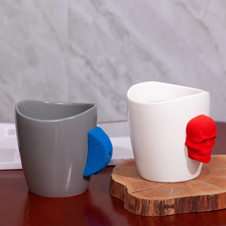 Creative irregular large capacity mug ins home climbing ceramic cup coffee cup custom