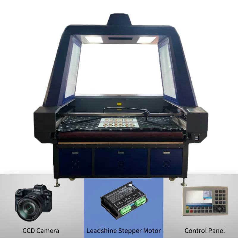 ARGUS Easy use CCD 1814 camera laser cutting machine auto feeding fabric leather cloth laser cutter cutting machine
