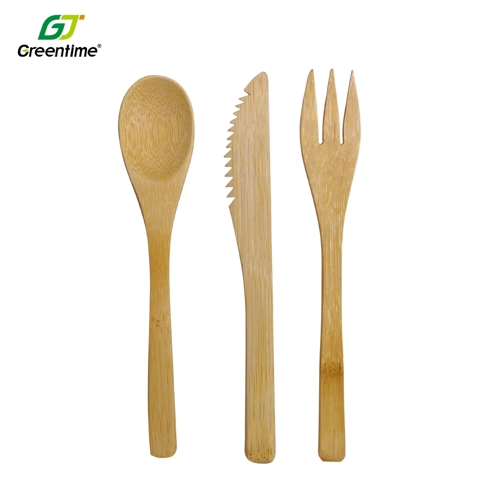 Customized Logo Wood Spoon Fork Knife Straw Biodegradable Bamboo Disposable Cutlery Set With Packs For Party Travel Utensils