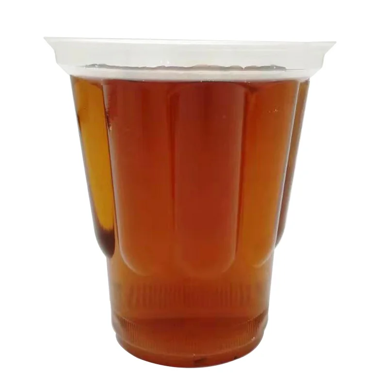 Take Away Bubble Milk Tea Hard Cups Clear Beverage Cups Custom Injection Frosted PP Plastic Single Wall Disposable Carton 180ml