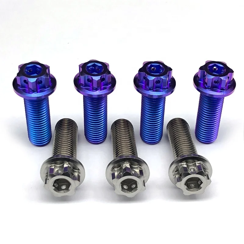 Blue Purple titanium bolts Set For Vespa GST Front Wheel