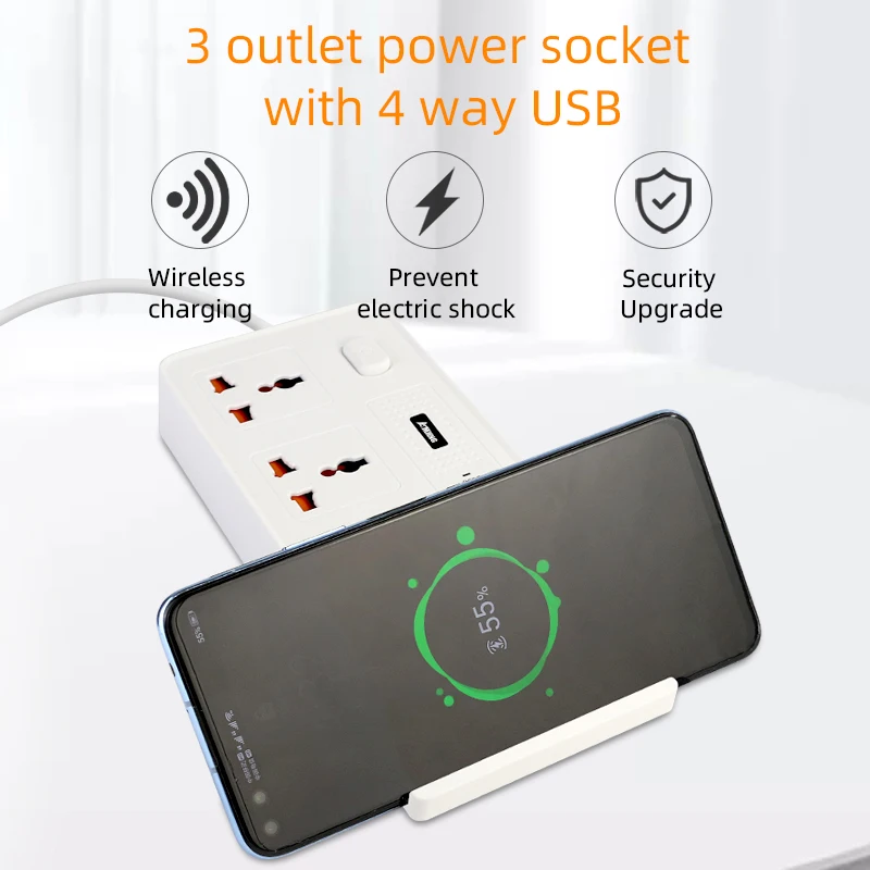 RTS новый стиль безопасная розетка qc 3 0 4-полосное магнитное зарядное устройство usb для домашнего рабочего