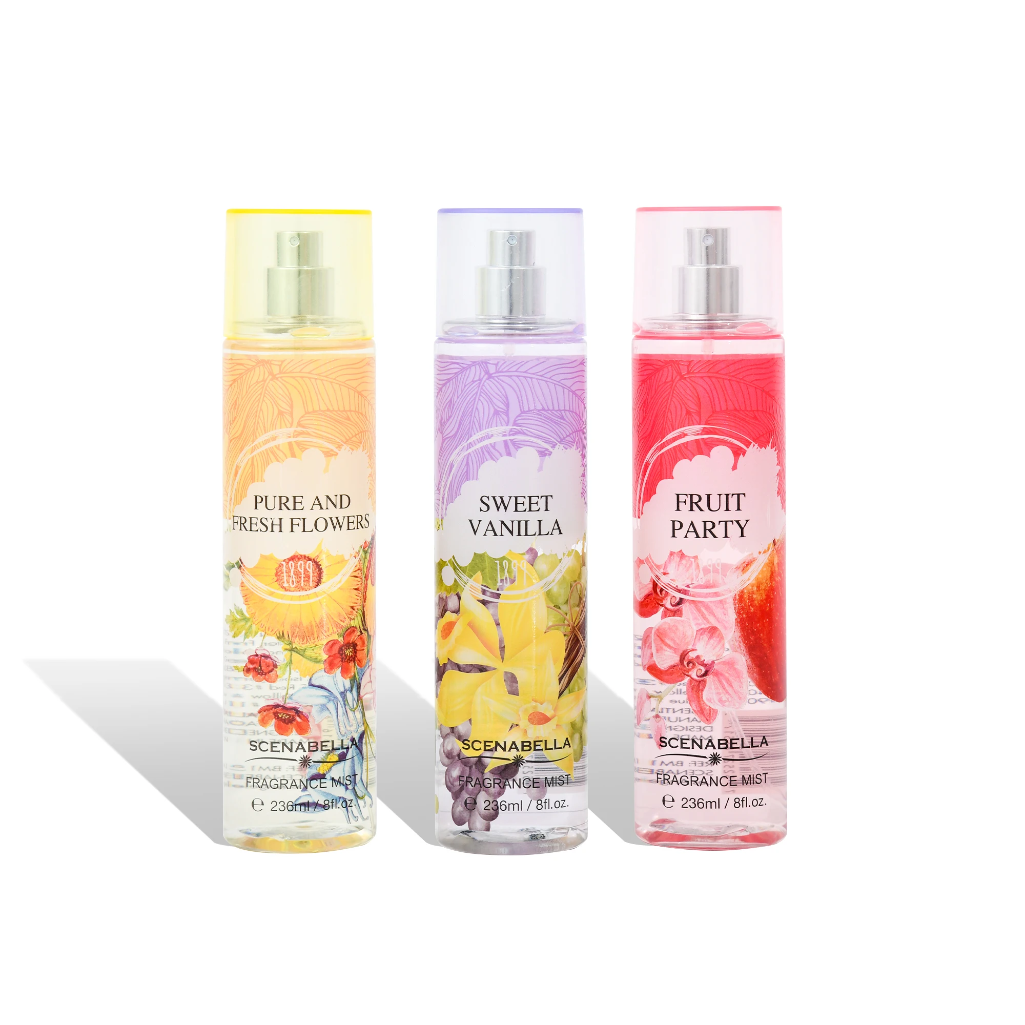 New Arrival Deodorant Perfume Spray Body Mist and Lotion Fruity and Flowers For Female