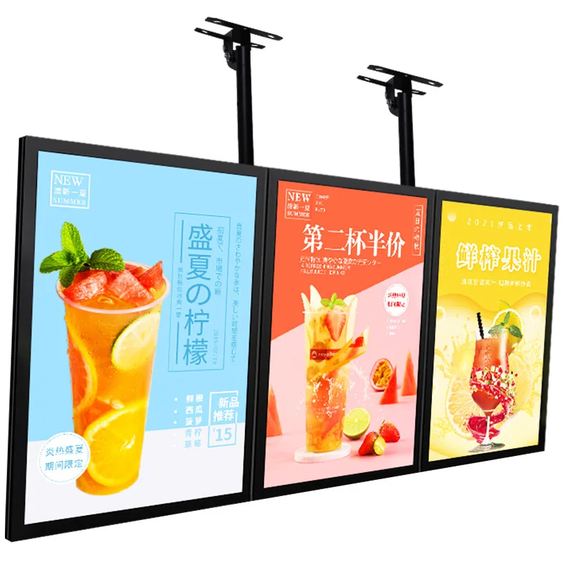 Most Popular Customized Led Restaurant Menu Board Movie Poster Display Slim Advertising Light Boxe