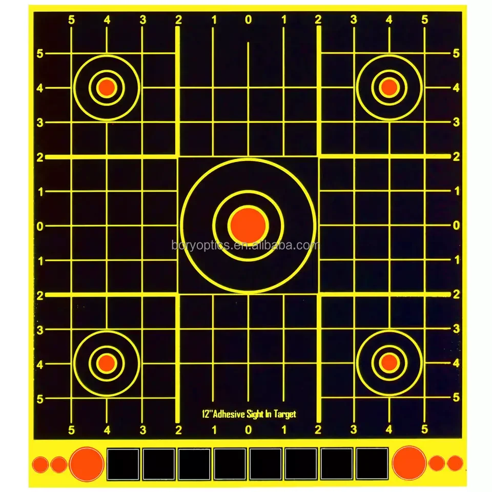 12' Shooting Target Adhesive Shoot Targets Splatter Reactive Stickers For Archery Bow Hunting Shooting Practice Training