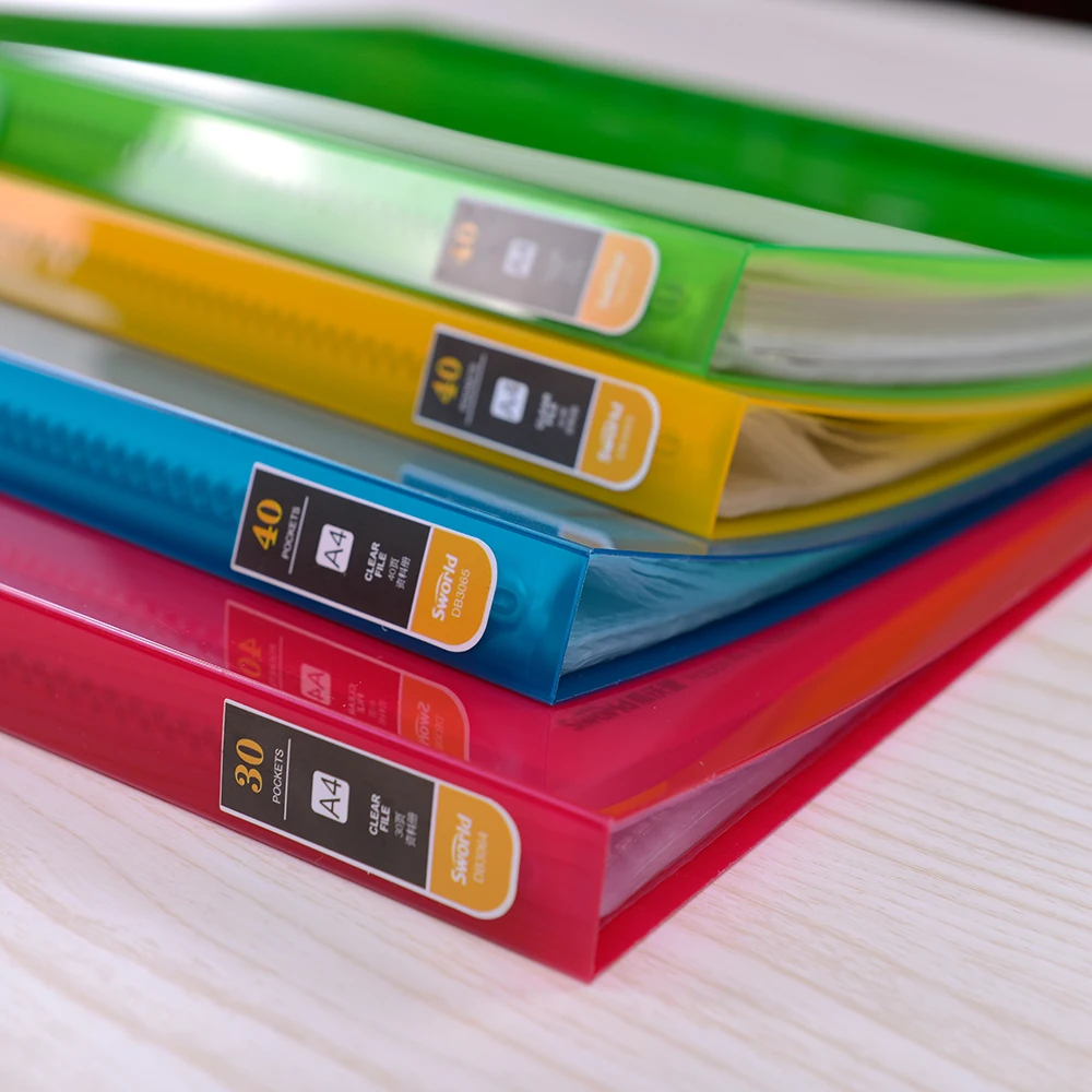 Display book A4 insert folder inner pages plastic pp 30 pages 40 pages can be customized