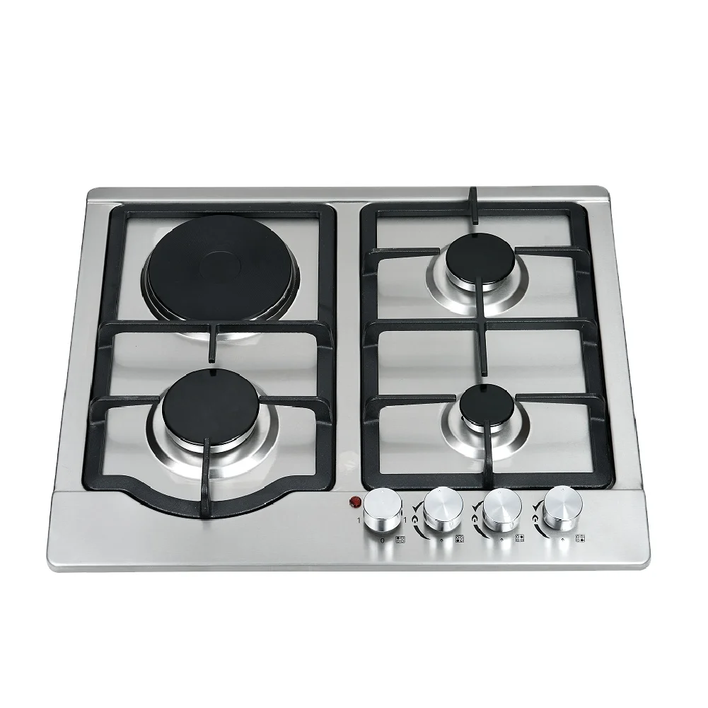 three gas stove and one hot plates electric cooker with cooktop contemporary design for home