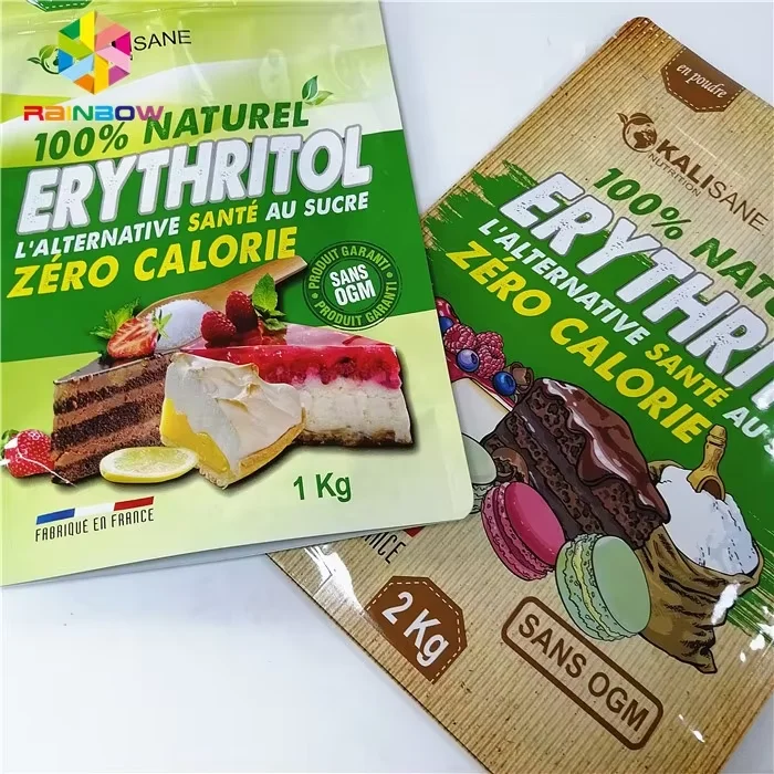Rainbow Stand Up Pouches Dried Food Rice Flour Coconut Flour Glutinous Rice Flour Whey Protein Powder Packaging Ziplock Bag