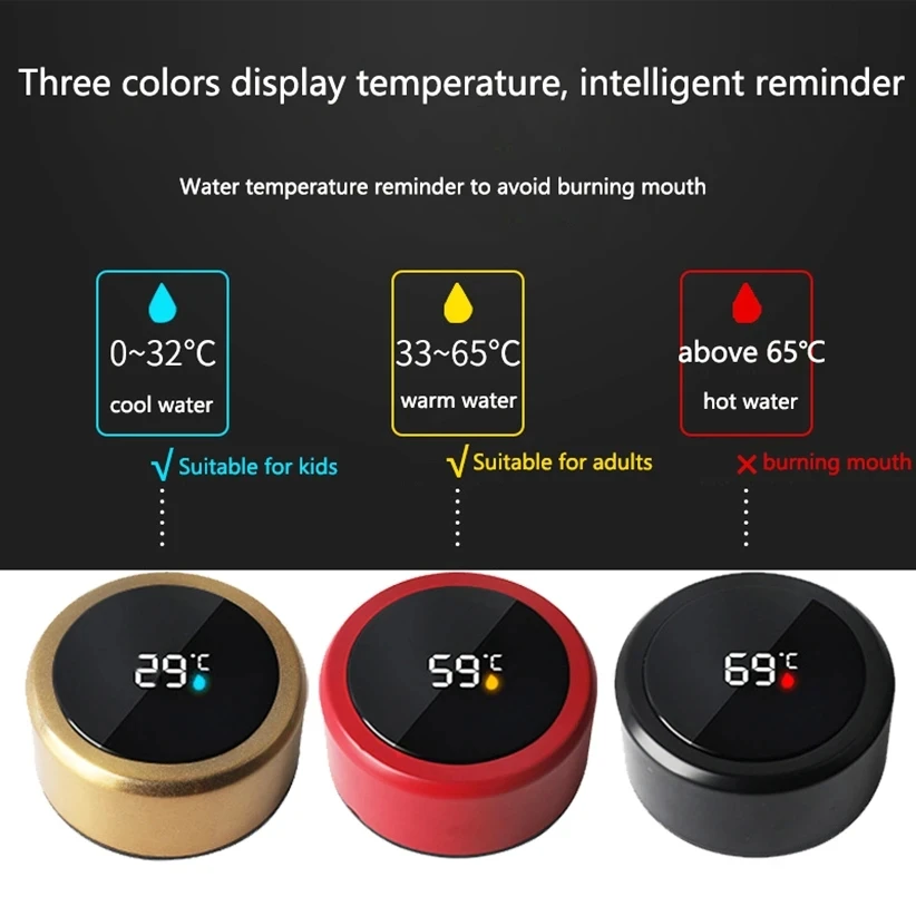 500ML Stainless Steel Insulation Touch Intelligent Temperature Display Vacuum Flasks Cup Smart Thermos Water Bottle